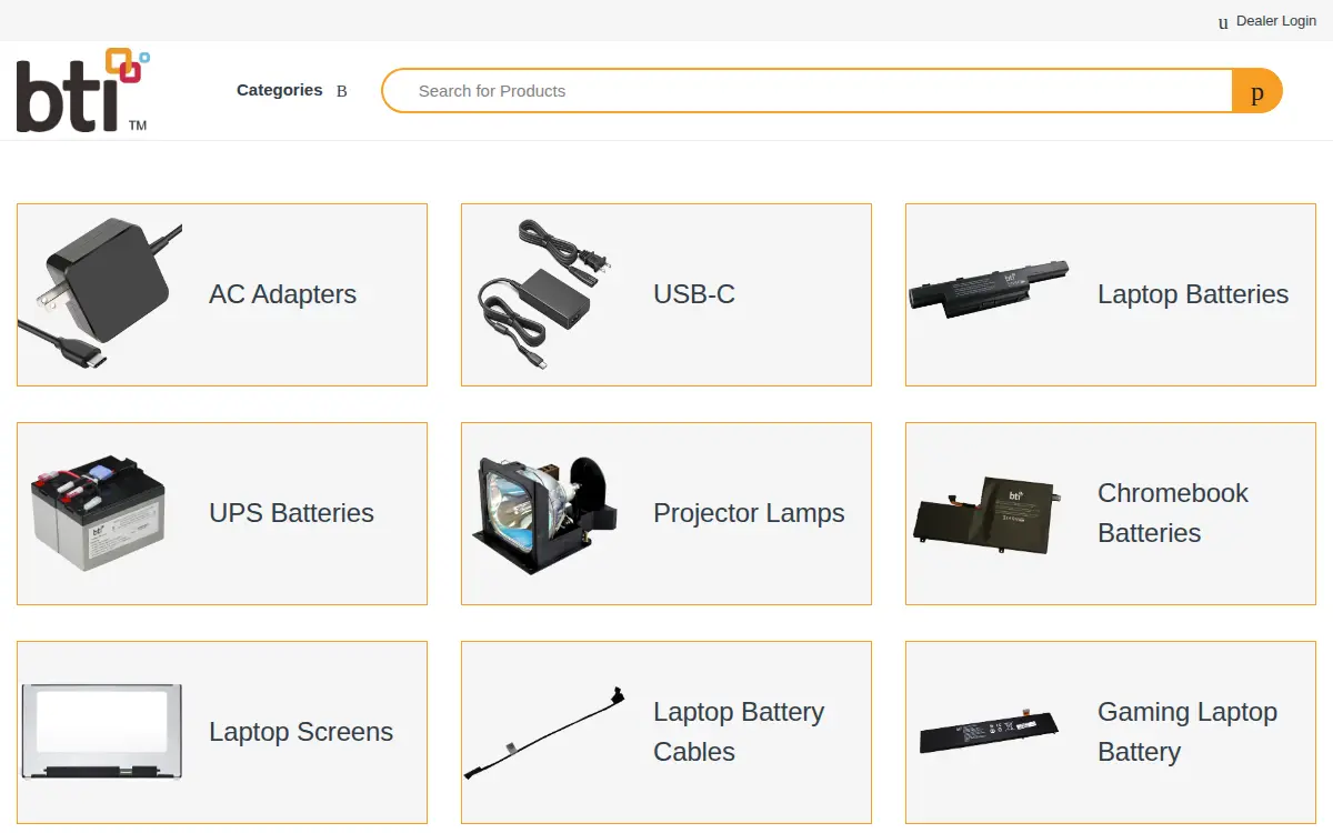 Homepage of Battery Technology INC.