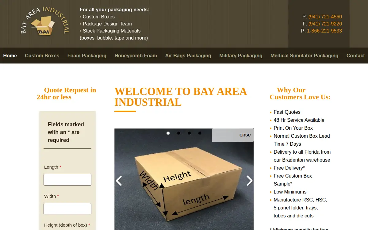 Homepage of Bay Area Industrial Services, INC.