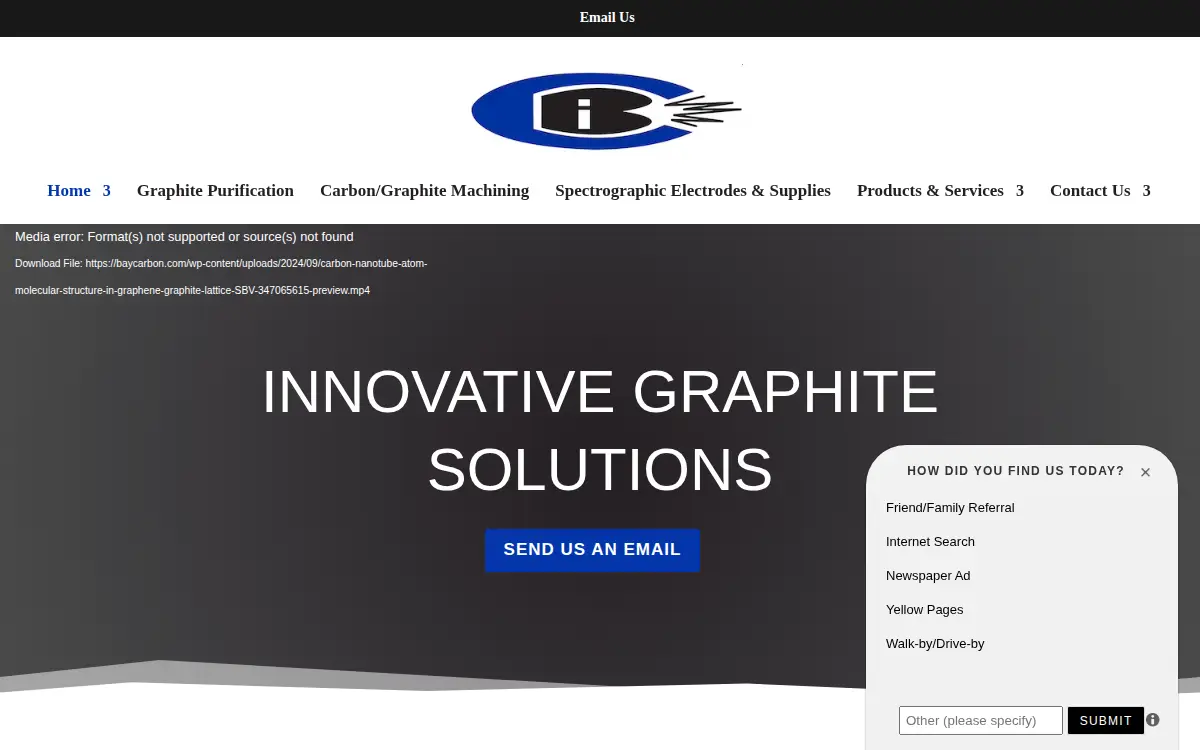Homepage of Bay Carbon INC