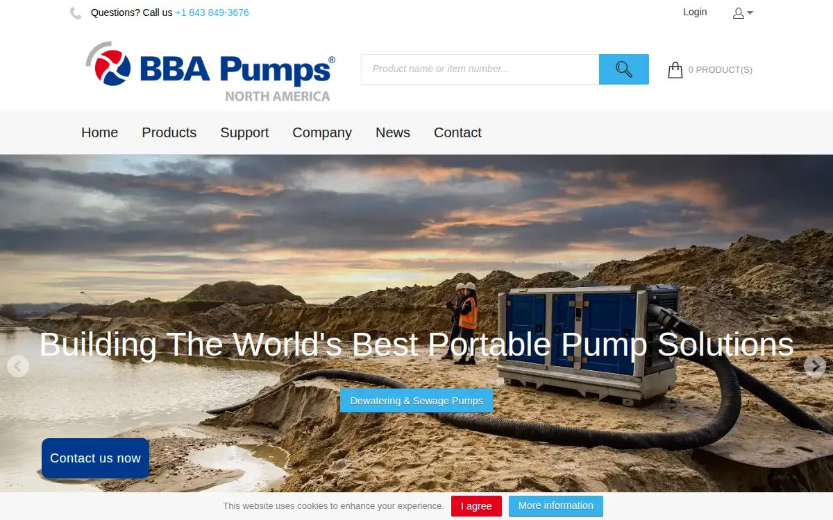 Homepage of Bba Pumps INC.