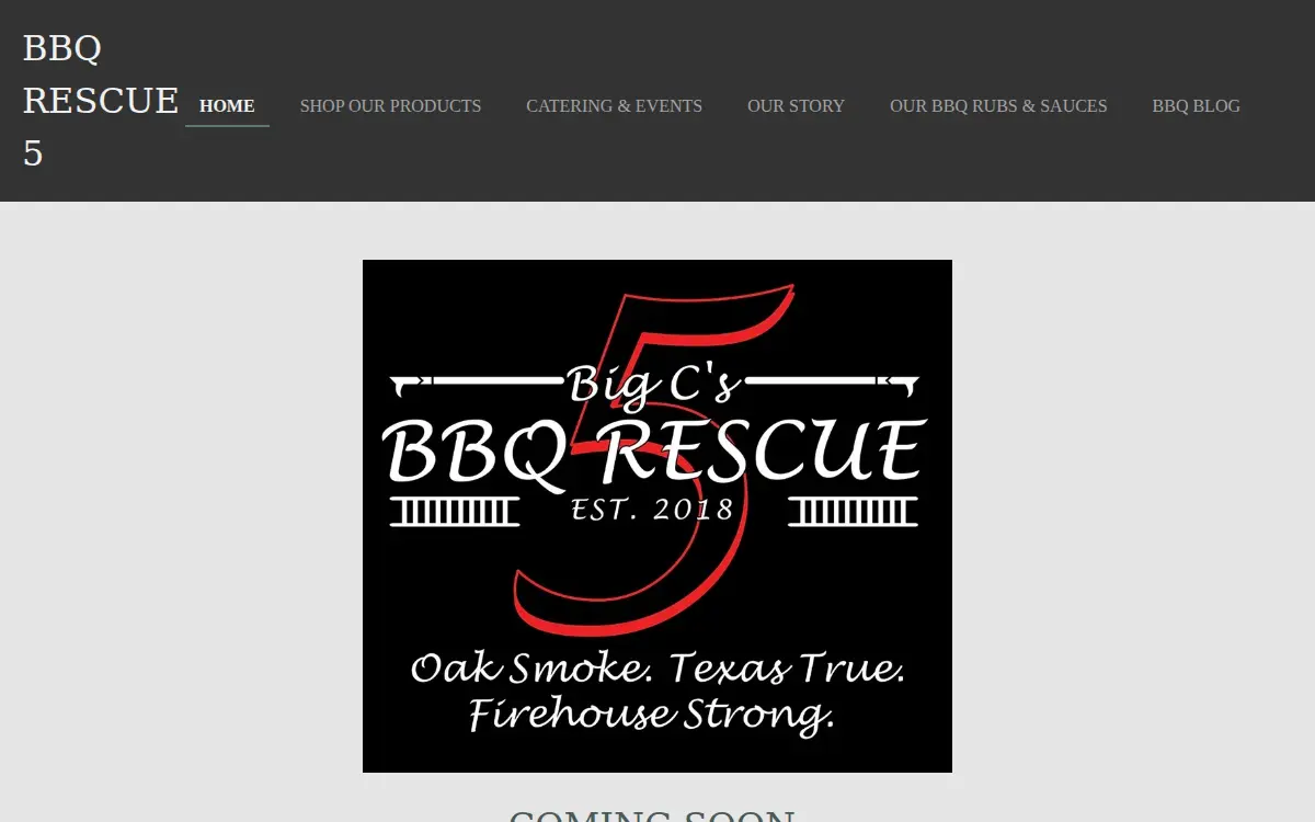 Homepage of Big C's Firehouse Barbecue - Bbq Rescue, LLC