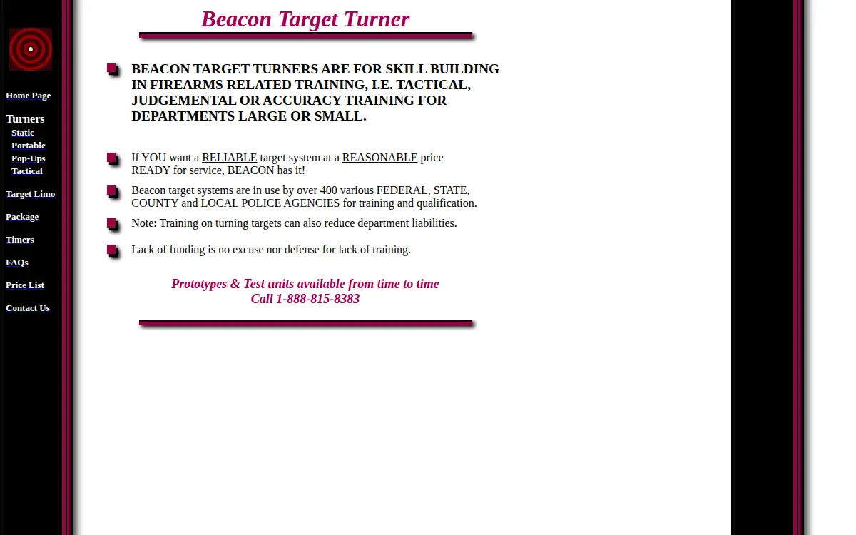 Homepage of Beacon Target Turner LTD.