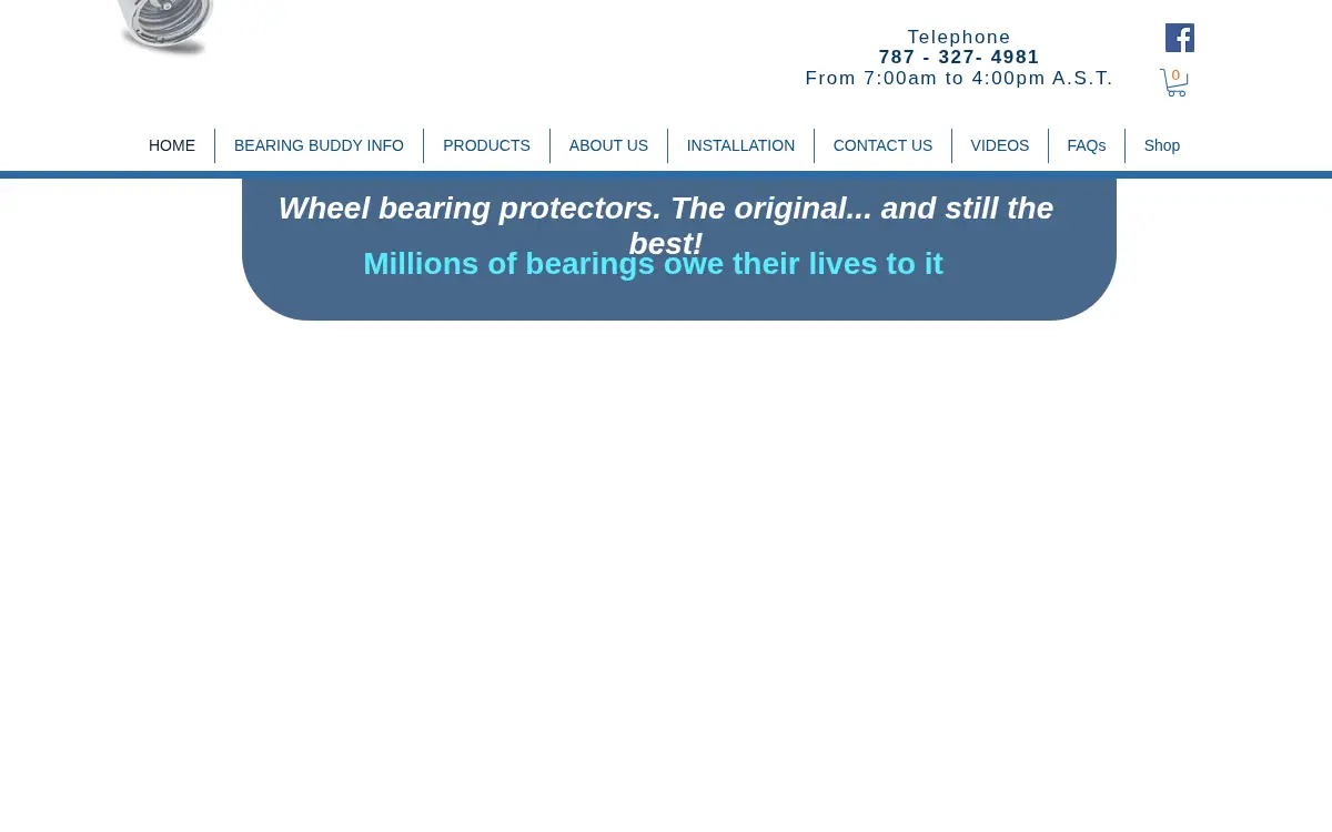 Homepage of Bearing Buddy, INC.