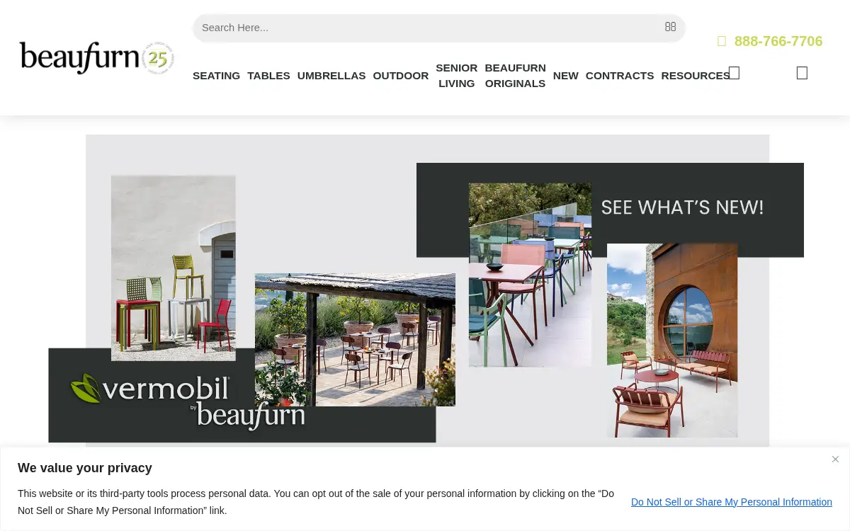 Homepage of Beaufurn, LLC