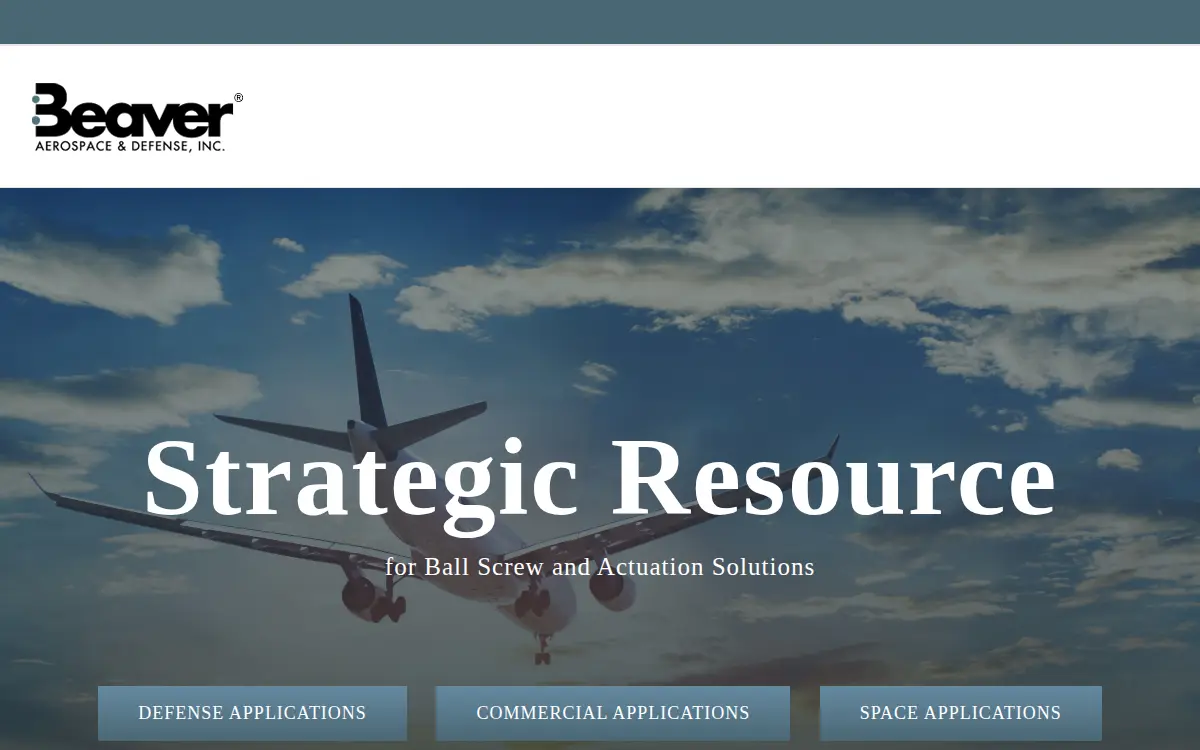 Homepage of Beaver Aerospace & Defense, INC.