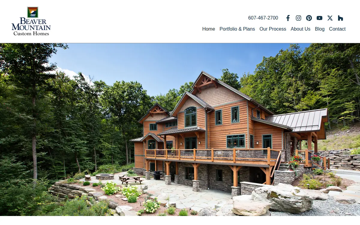 Homepage of Beaver Mountain Log Homes INC