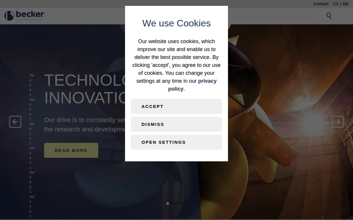 Homepage of Becker Marine Systems USA INC