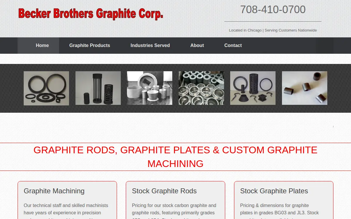 Homepage of Becker Brothers Graphite CORP