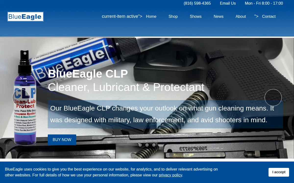 Homepage of Blueeagle Clp LLC