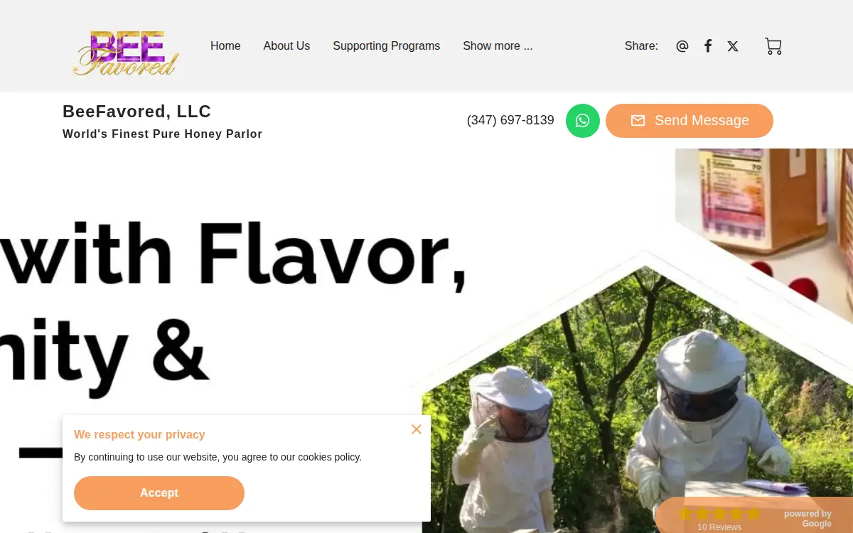 Homepage of Beefavored, LLC