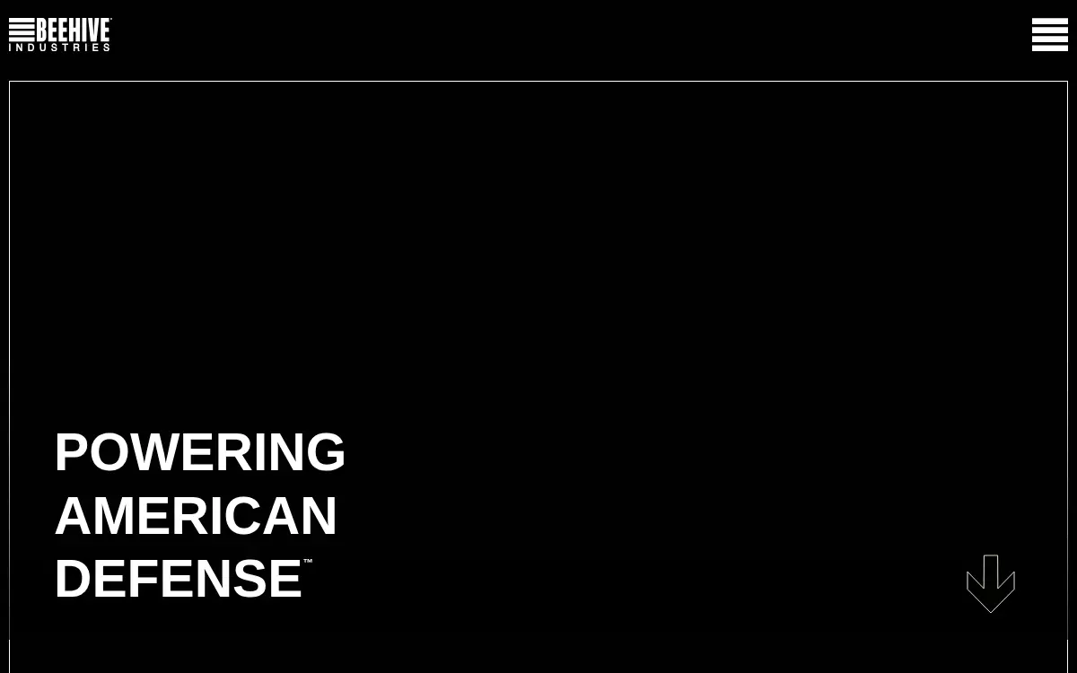 Homepage of Beehive Industries LLC