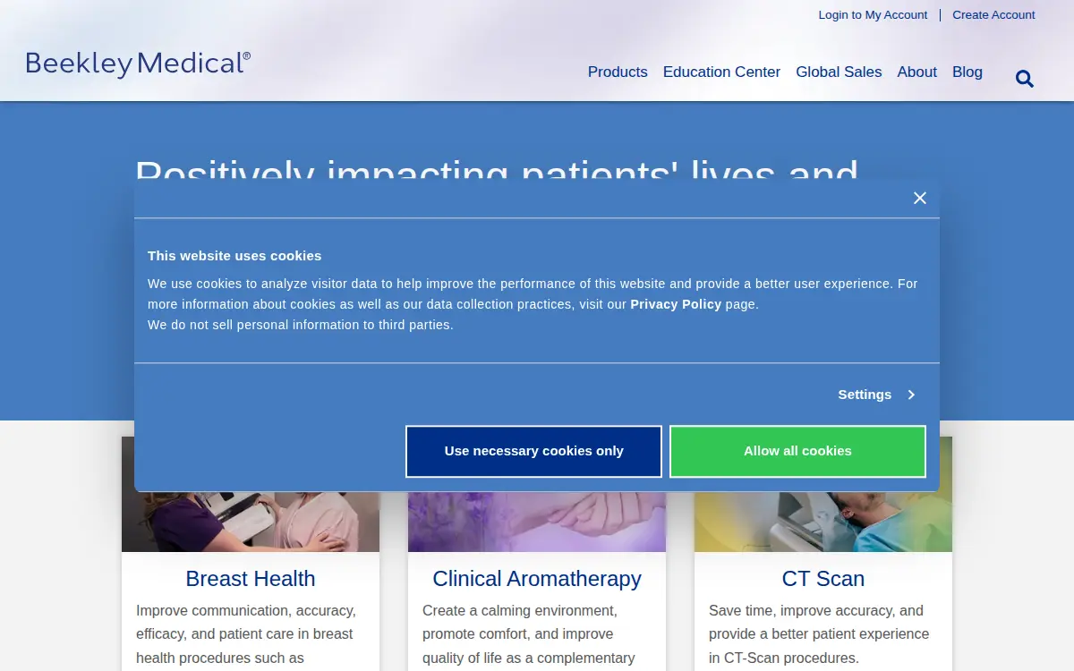 Homepage of Beekley CORP
