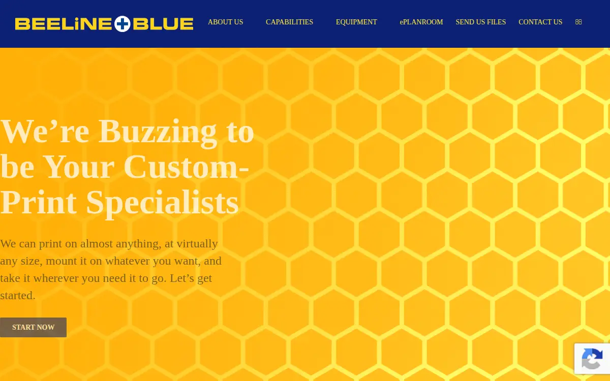 Homepage of Des Moines Blue Print Company