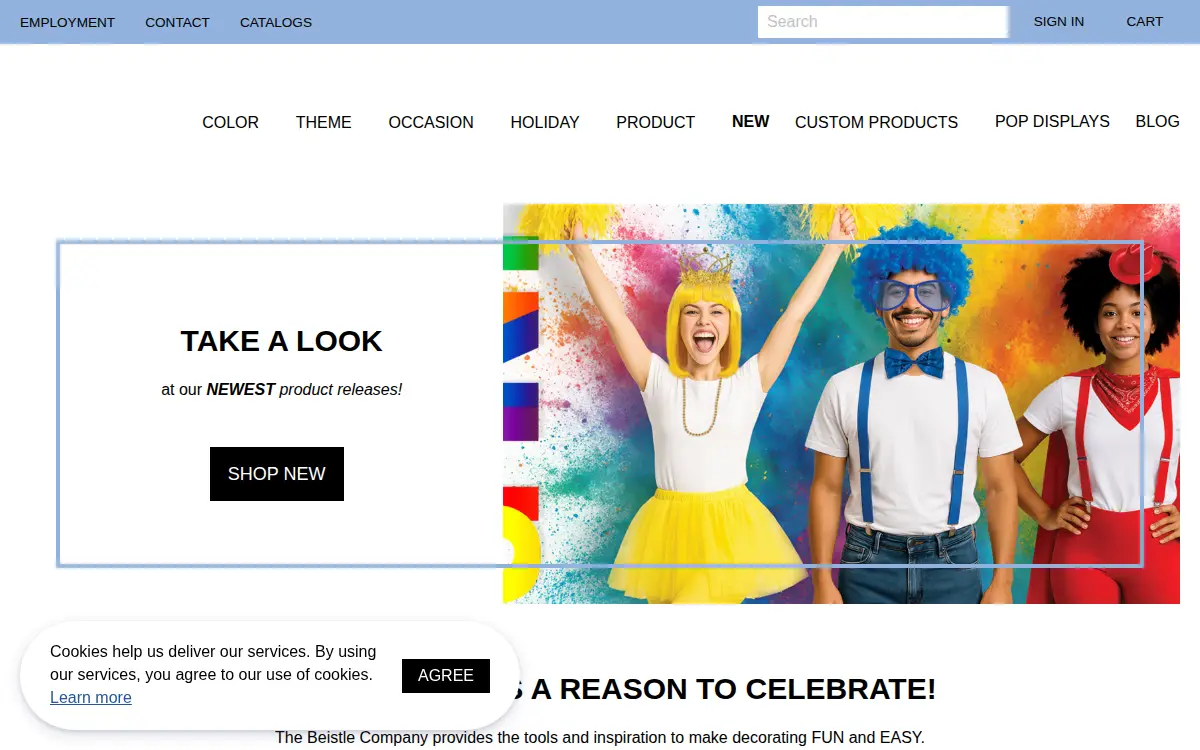 Homepage of The Beistle Company