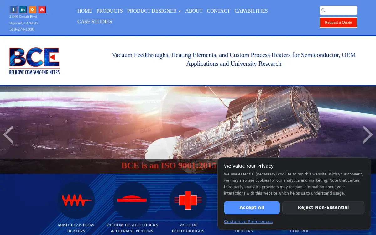 Homepage of Belilove CO - Engineers