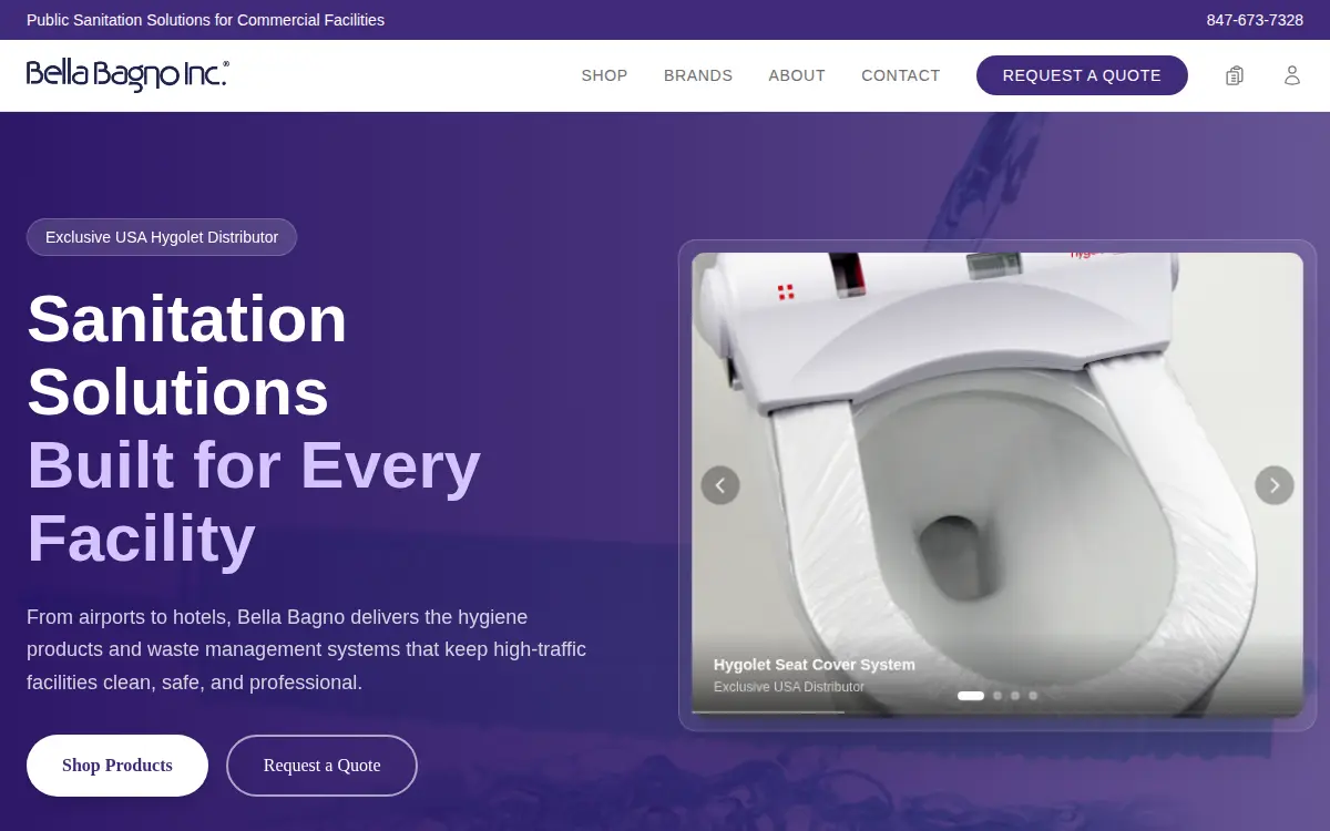 Homepage of Bella Bagno INC