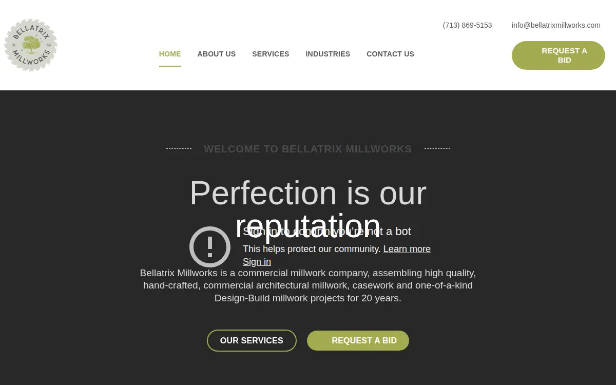 Homepage of Bellatrix Enterprises, INC.