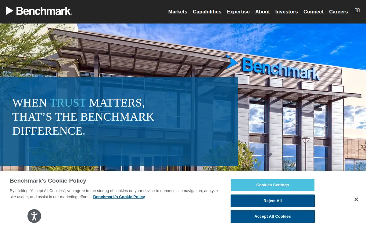 Homepage of Benchmark Electronics, INC.