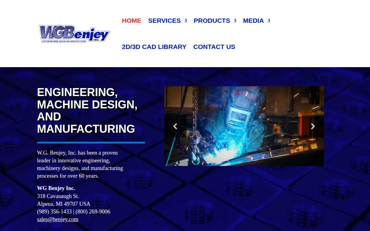 Homepage of W. G. Benjey, INC