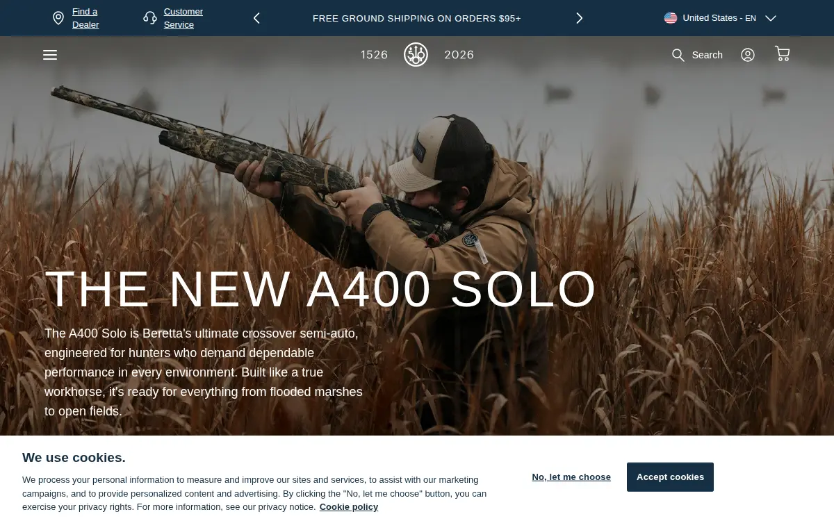 Homepage of Beretta USA CORP
