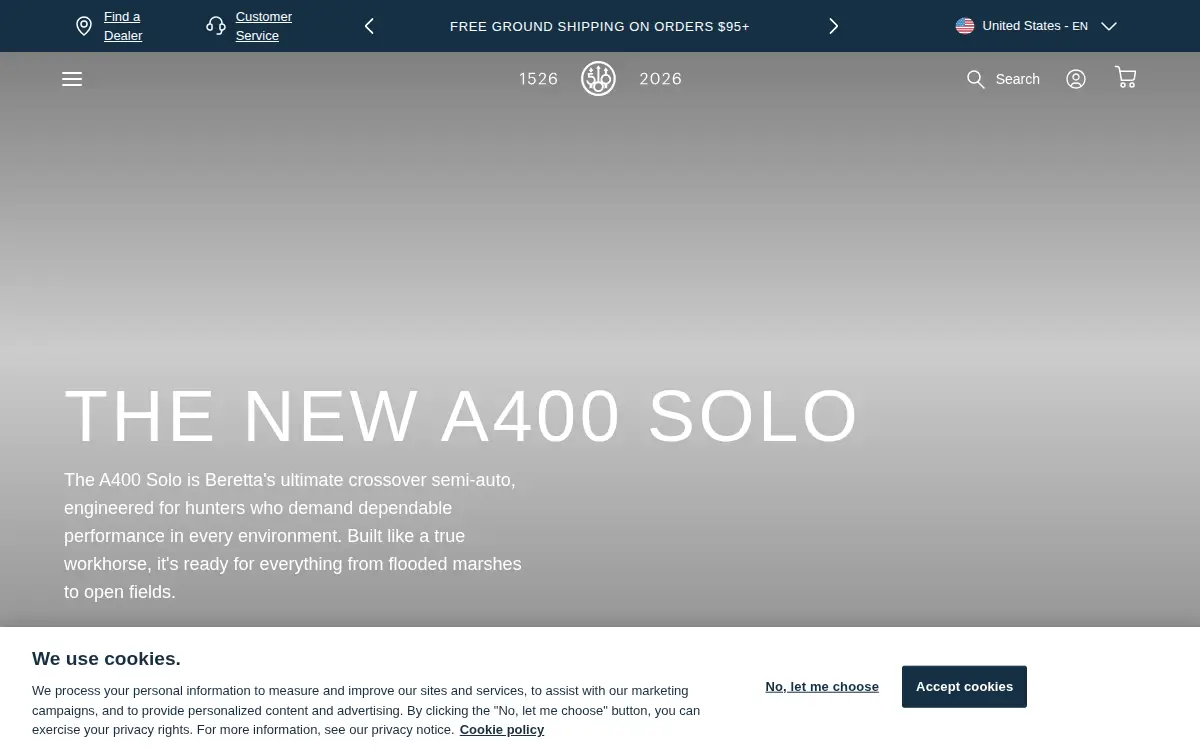 Homepage of Beretta U.s.a. CORP
