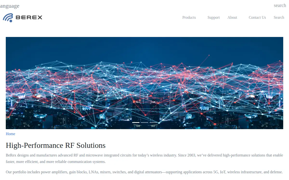 Homepage of Berex, INC.