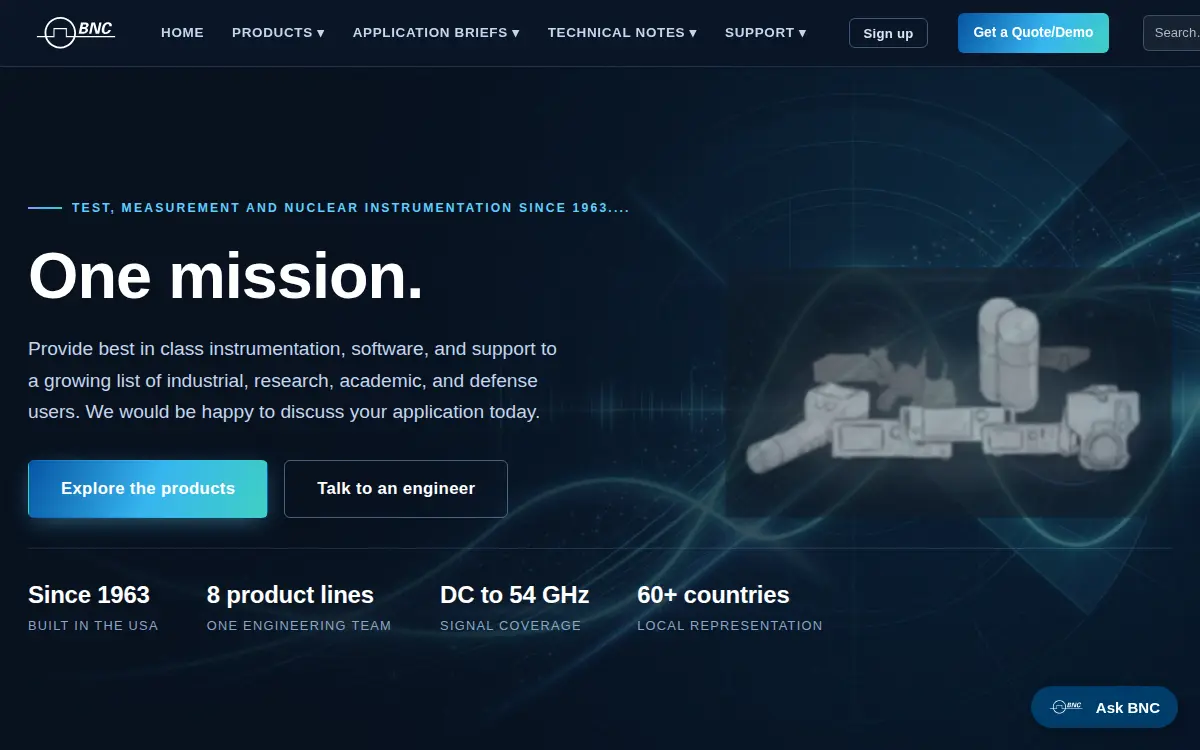 Homepage of Bnc CORP.