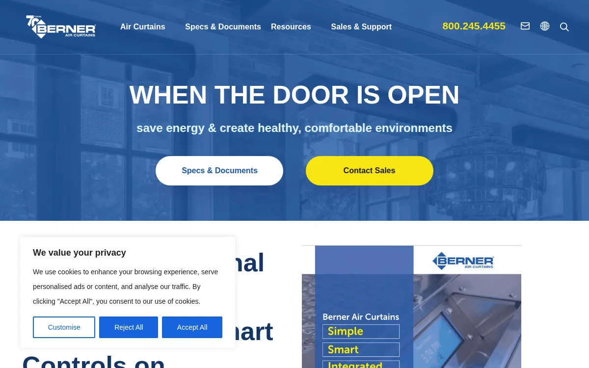 Homepage of Berner International LLC
