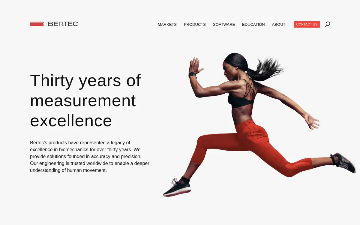 Homepage of Bertec CORP