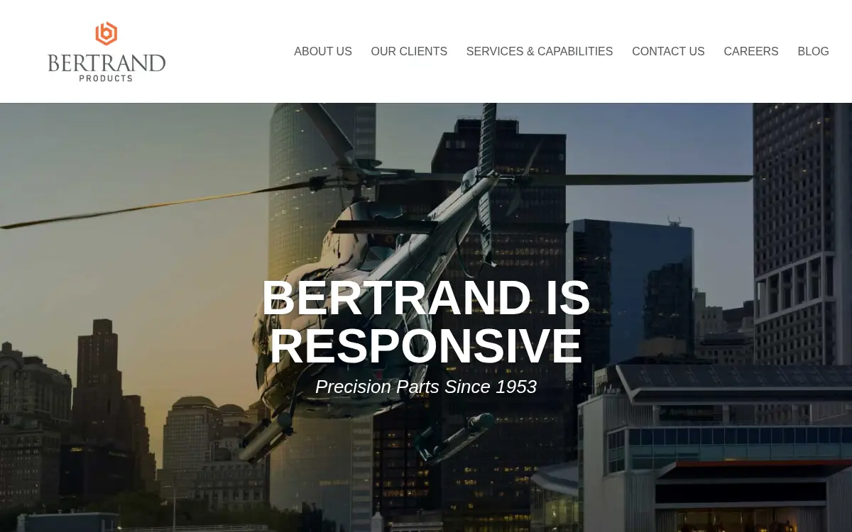 Homepage of Bertrand Products, INC.