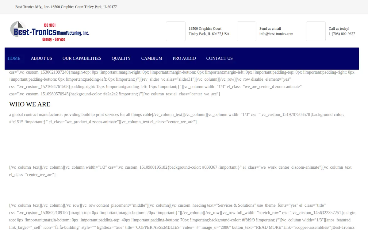 Homepage of Best-tronics Manufacturing INC