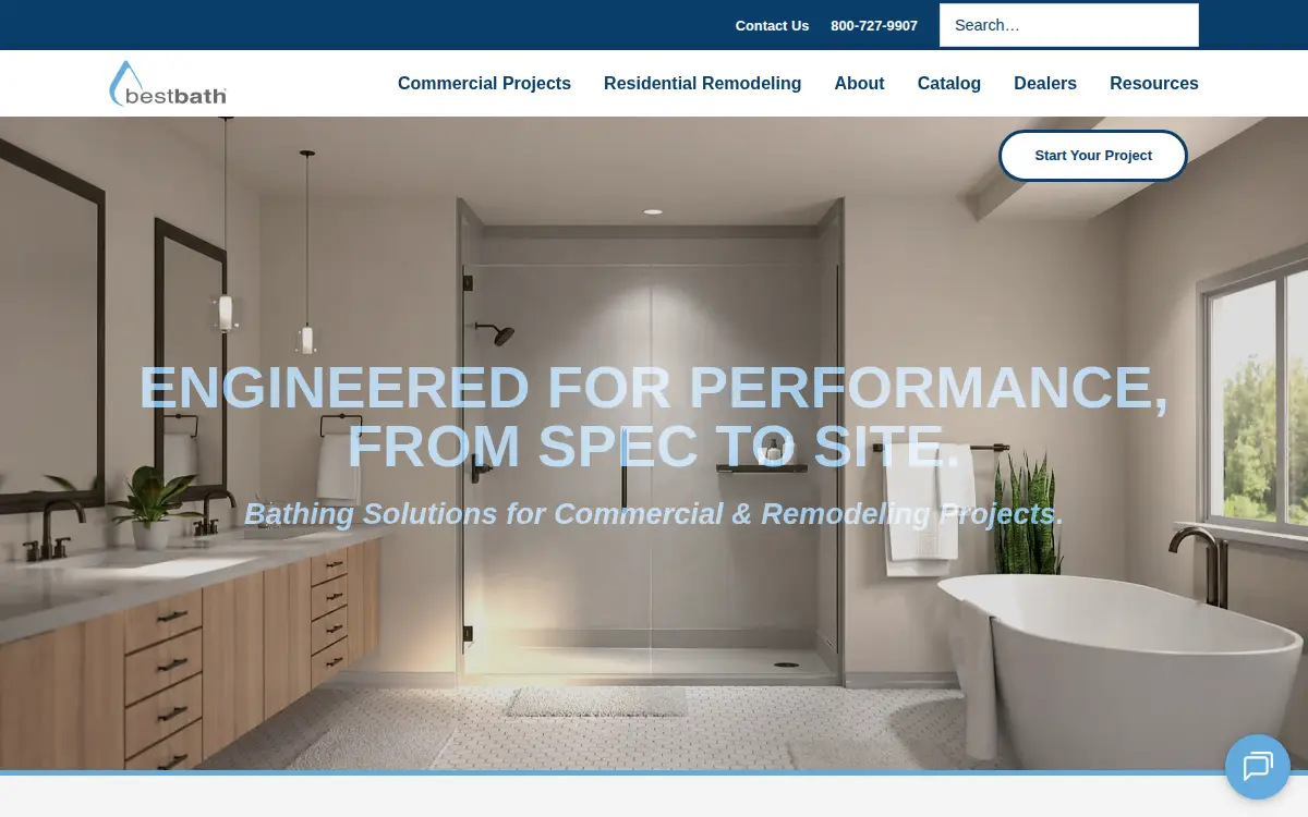 Homepage of Best Bath Systems, INC.