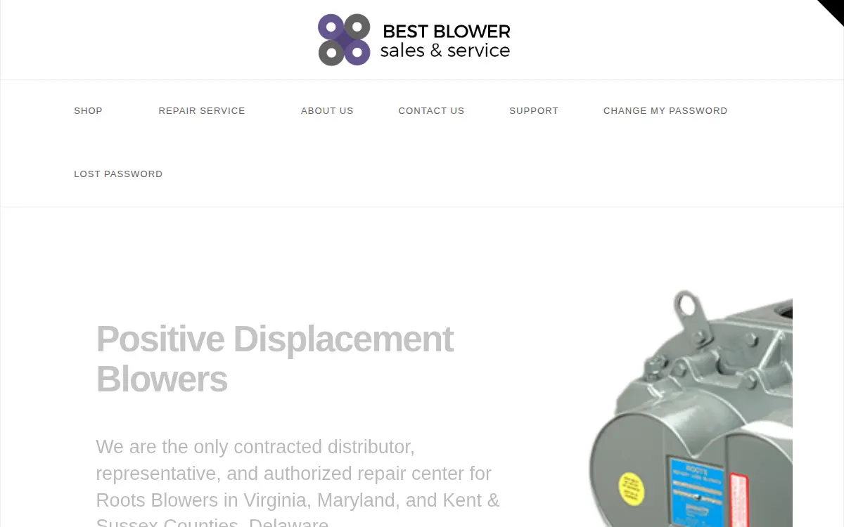 Homepage of Best Blower Sales & Service LLC
