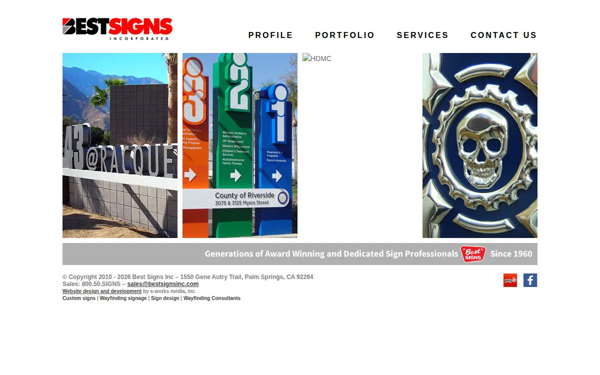 Homepage of Best Signs, INC