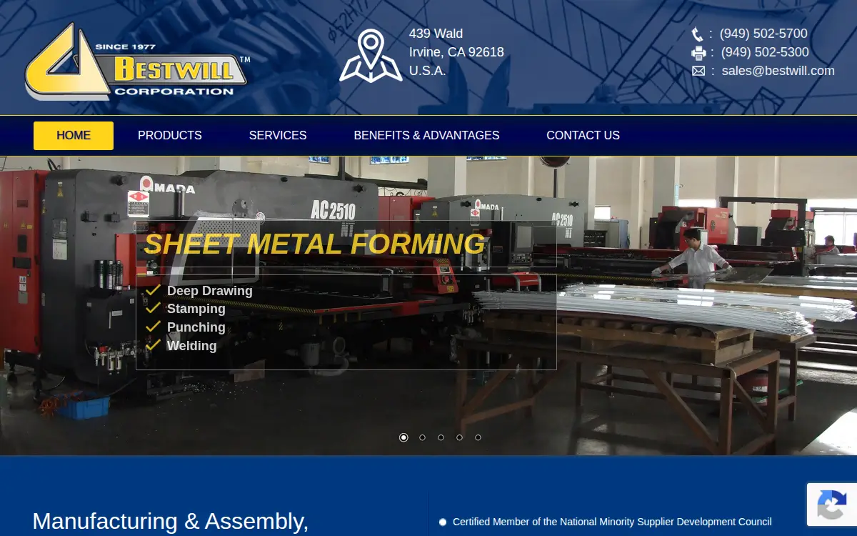Homepage of Bestwill Corporation