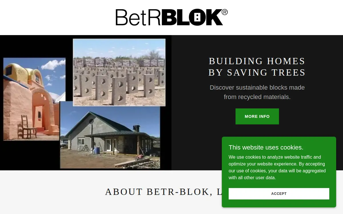 Homepage of Betr-blok LLC