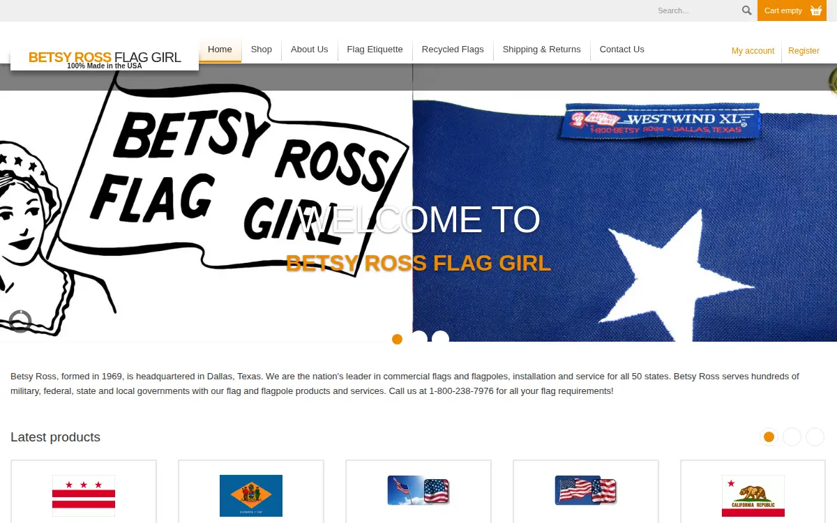 Homepage of Betsy Ross Flag Girl, INC