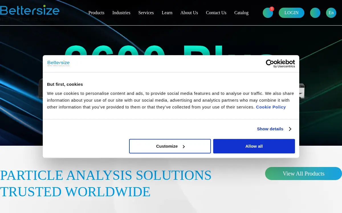 Homepage of Bettersize, INC