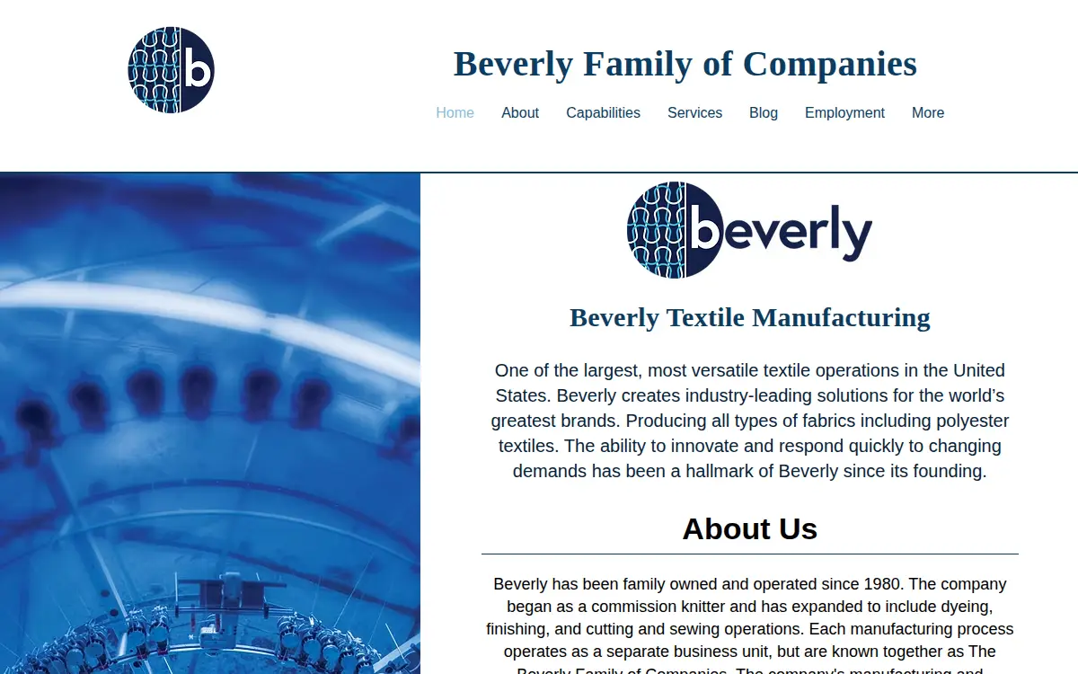 Homepage of Beverly Knits INC