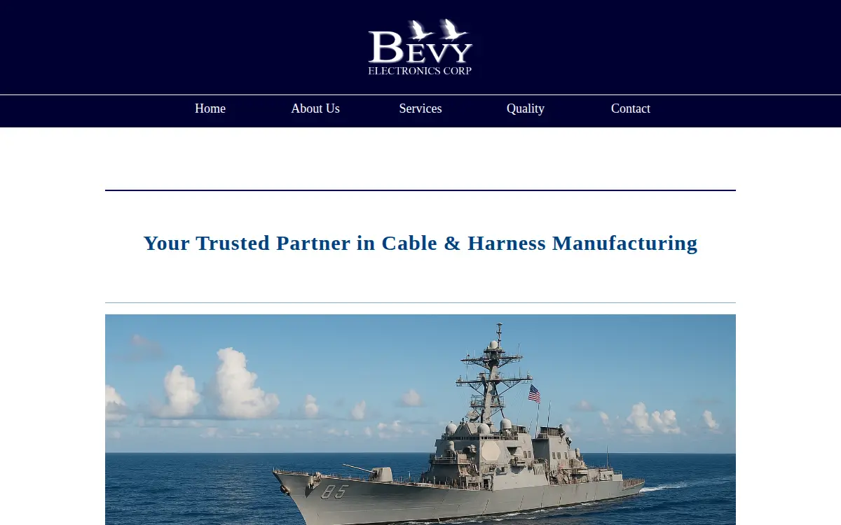 Homepage of Bevy Electronics CORP.