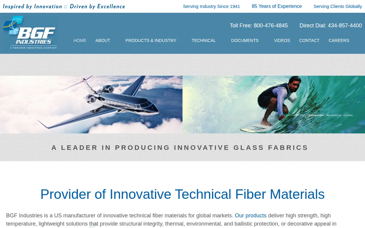 Homepage of Bgf Industries, INC.