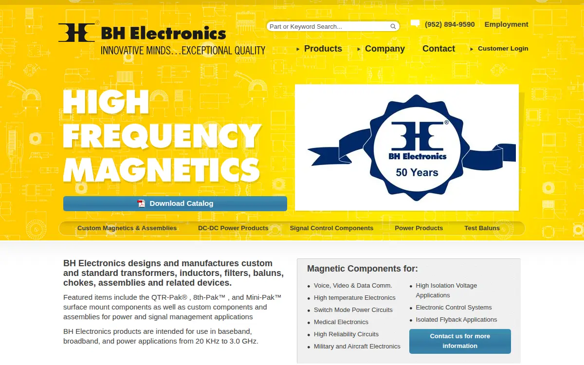 Homepage of Bh Electronics, INC