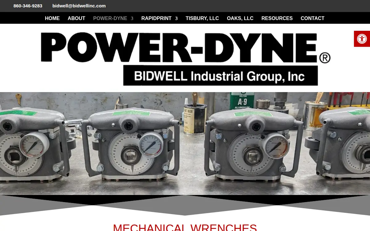 Homepage of Power-dyne, LLC