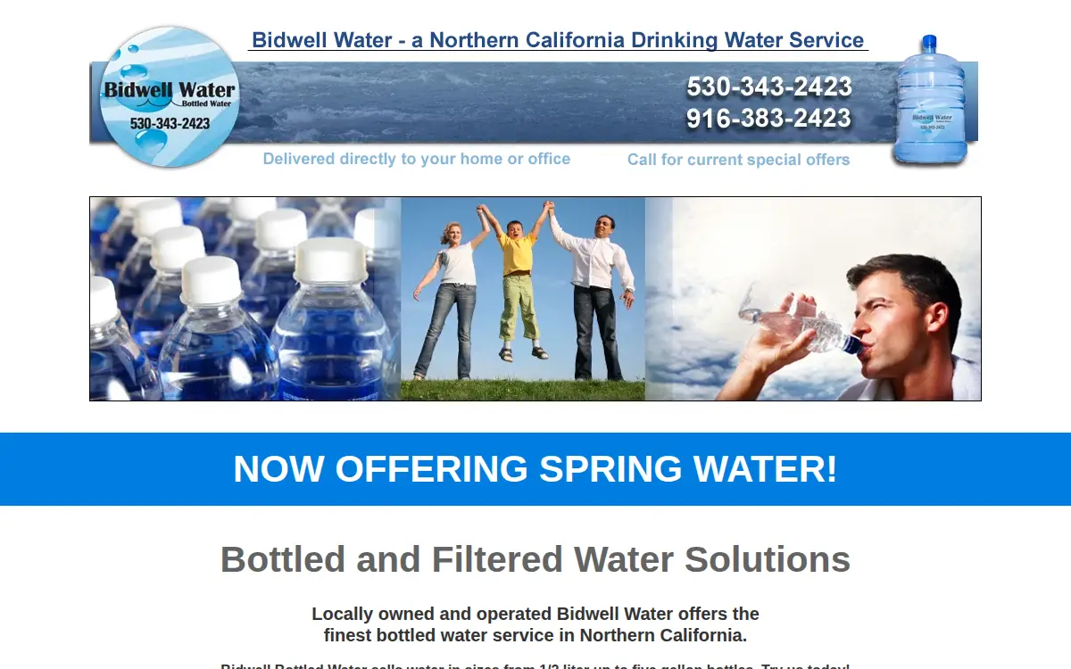 Homepage of Bidwell H2o LLC