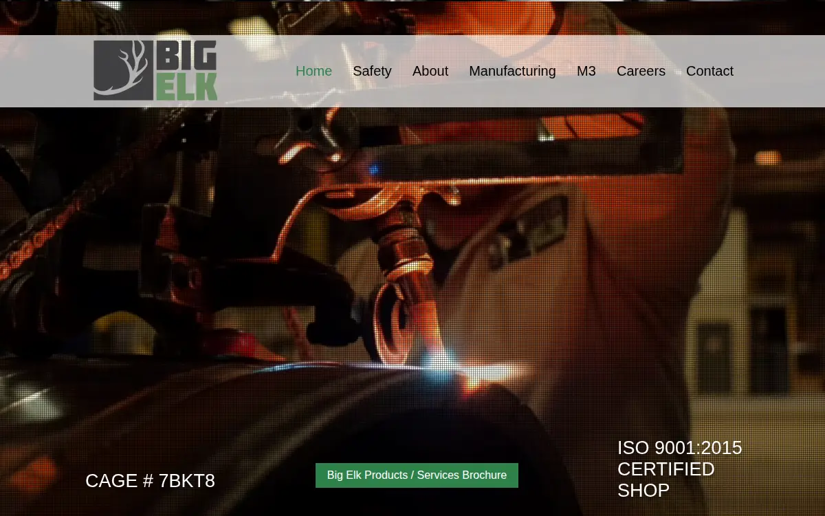 Homepage of Big Elk Energy Systems, LLC