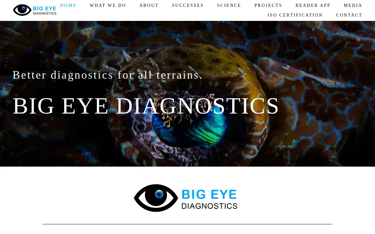 Homepage of Big Eye Diagnostics INC