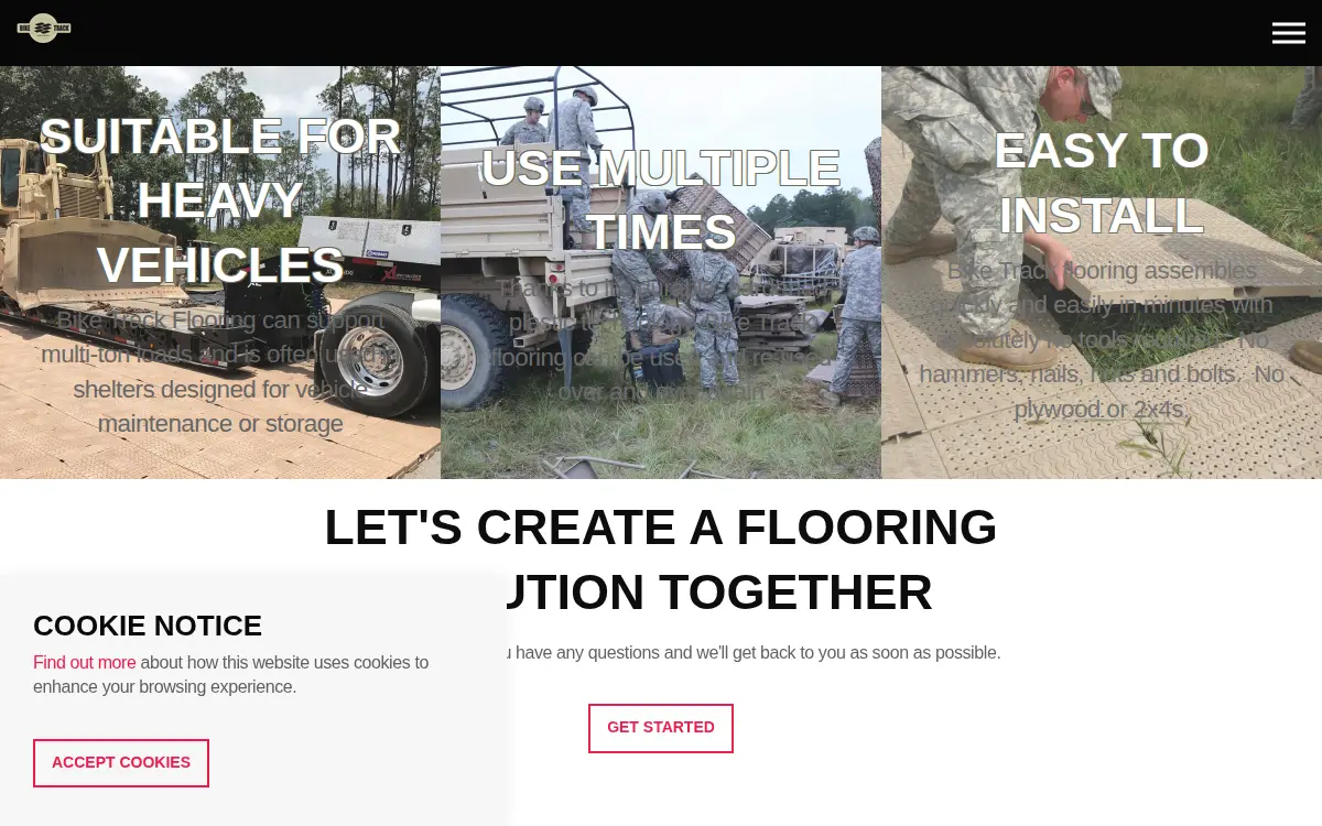 Homepage of Bike Track, INC.