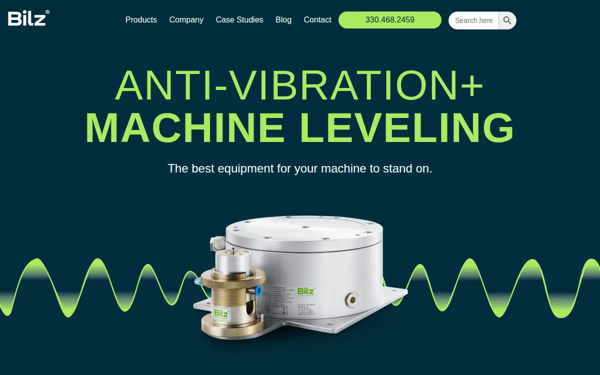 Homepage of Bilz Vibration Technology INC