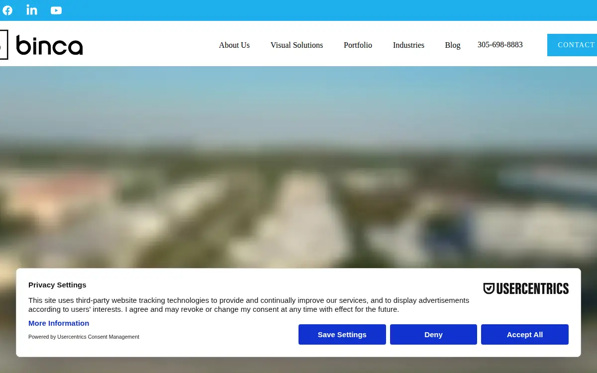 Homepage of Binca, LLC