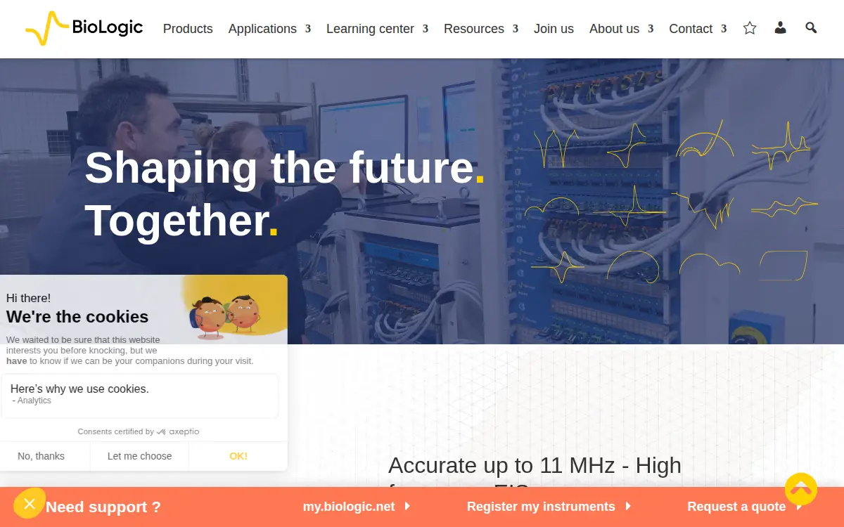 Homepage of Bio-logic Usa, LLC